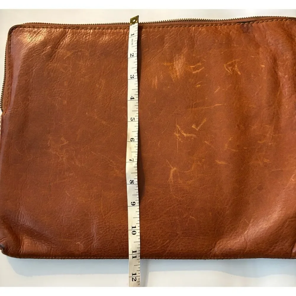 Vintage Madewell - The Leather Laptop Case in English Saddle  RETIRED